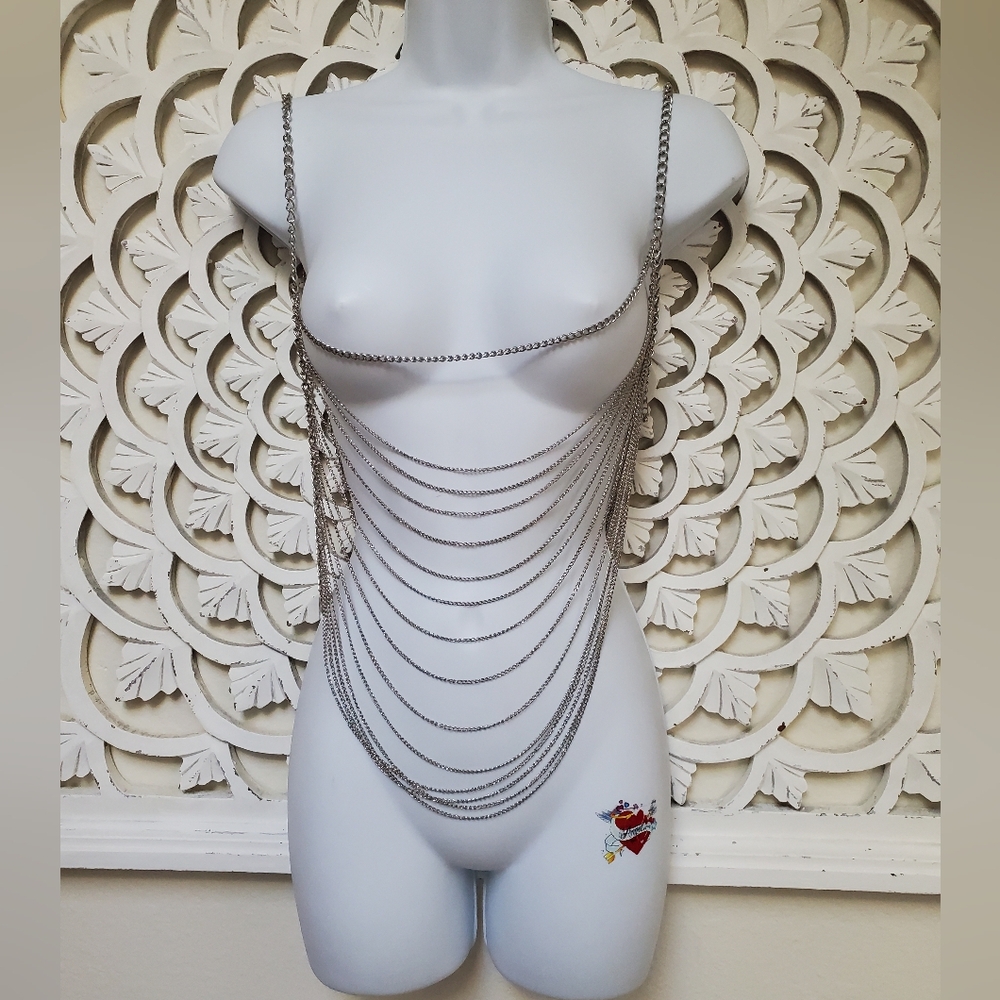 Rave Summer Body Chain JEWELRY Necklace Chest Jewelry NWOT